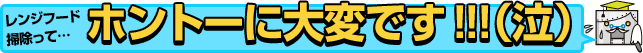 レンジフード掃除って…ホントーに大変です！！！（泣）